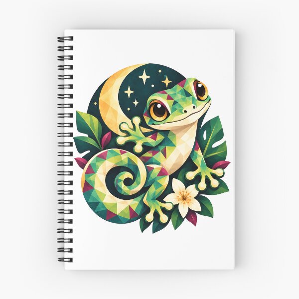 Item preview, Geometric Gecko Moon – Celestial Tropical Reptile Art designed and sold by Digital Culture Studio.