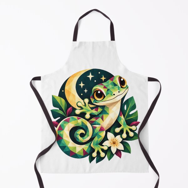 Item preview, Geometric Gecko Moon – Celestial Tropical Reptile Art designed and sold by Digital Culture Studio.