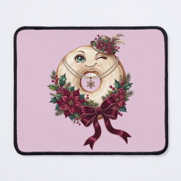 Item preview, Christmas Couture Donut – Cute Smiling Holiday Donut designed and sold by ImageryLoom.