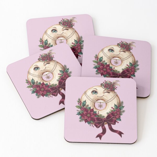 Item preview, Christmas Couture Donut – Cute Smiling Holiday Donut designed and sold by ImageryLoom.