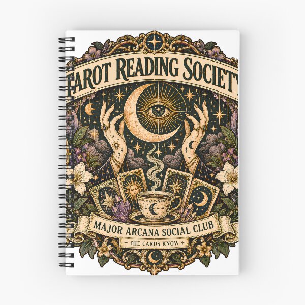 Artikelvorschau, Vintage Tarot Reading Society Badge entworfen und verkauft von MysticCanvasAi.