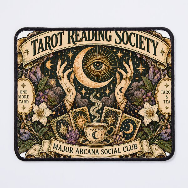 Artikelvorschau, Vintage Tarot Reading Society Badge entworfen und verkauft von MysticCanvasAi.