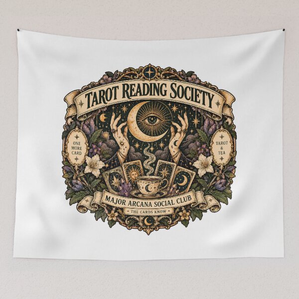 Item preview, Vintage Tarot Reading Society Badge designed and sold by MysticCanvasAi.