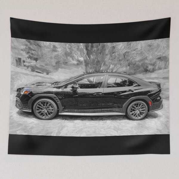 Item preview,  2026 WRX Crystal Black Silica Technical Blueprint Car Poster designed and sold by RichFrancoCars.