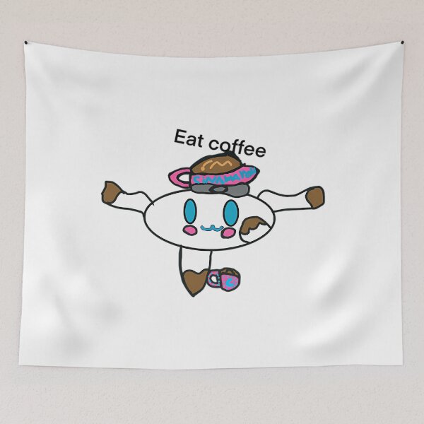 Item preview, Cinnamaroll Eat Coffee Kids Drawing designed and sold by IconiCrew.