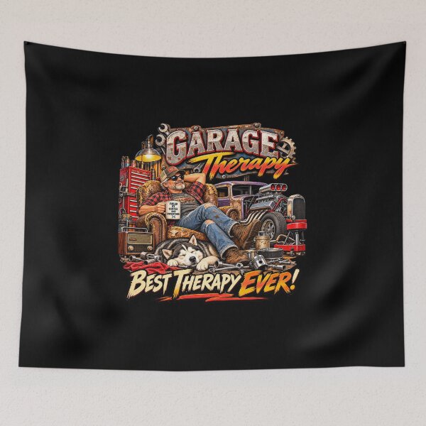 Item preview, Garage Therapy – Best Therapy Ever – Hot Rod & Mechanic Humor designed and sold by Classic Chaos Creations.