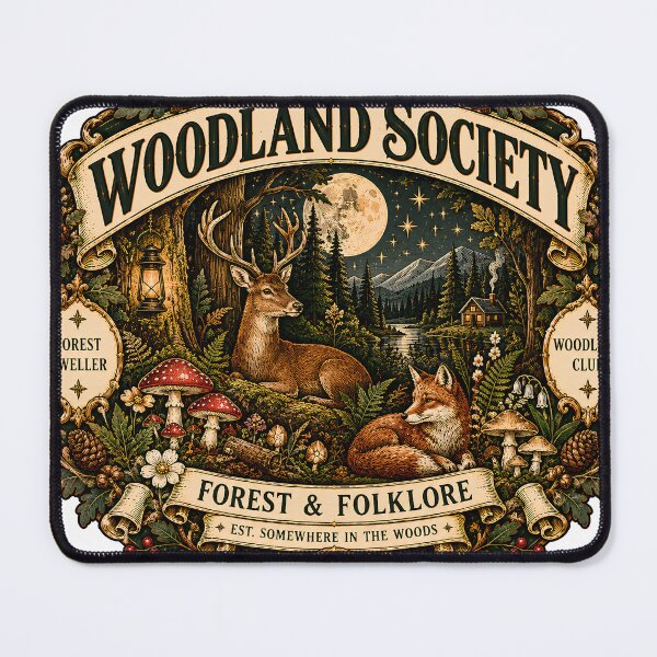 Item preview, Vintage Woodland Society Forest Badge designed and sold by MysticCanvasAi.