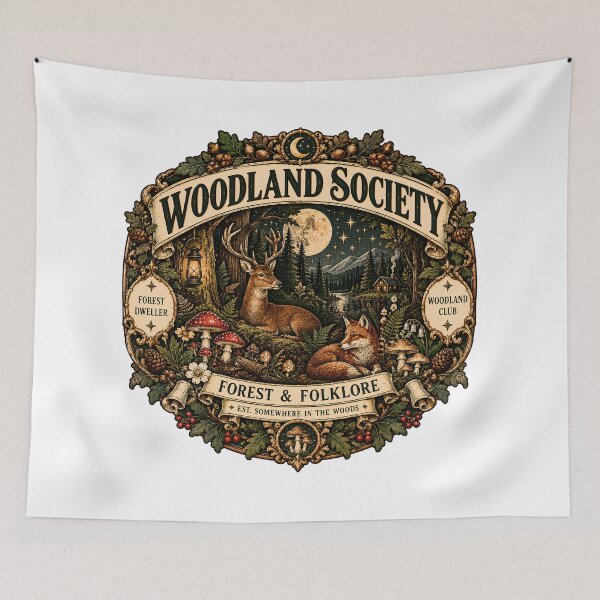 Item preview, Vintage Woodland Society Forest Badge designed and sold by MysticCanvasAi.