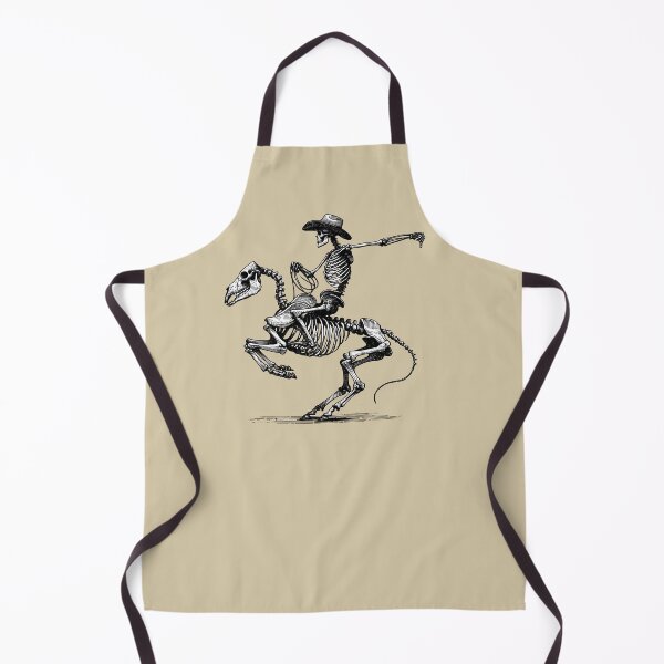 Item preview, Skeleton Cowboy Riding Skeleton Horse Linocut Art designed and sold by Lady-K-.