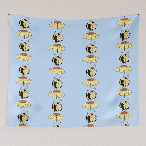 Item preview, Cute Bumblebee on Flower – Funny Bee Cartoon Illustration designed and sold by Cosmic-Meadows.