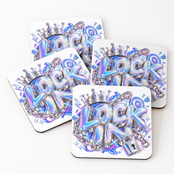Item preview, LOCK IN – Chrome 3D Motivation Art designed and sold by AnastasiaNensy.