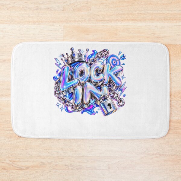 Item preview, LOCK IN – Chrome 3D Motivation Art designed and sold by AnastasiaNensy.