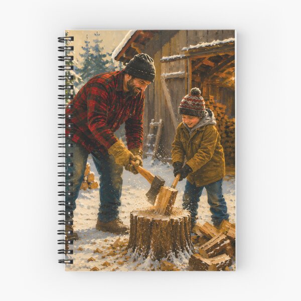 Item preview, Chopping Firewood in the Winter Snow designed and sold by PuzzlingRooster.