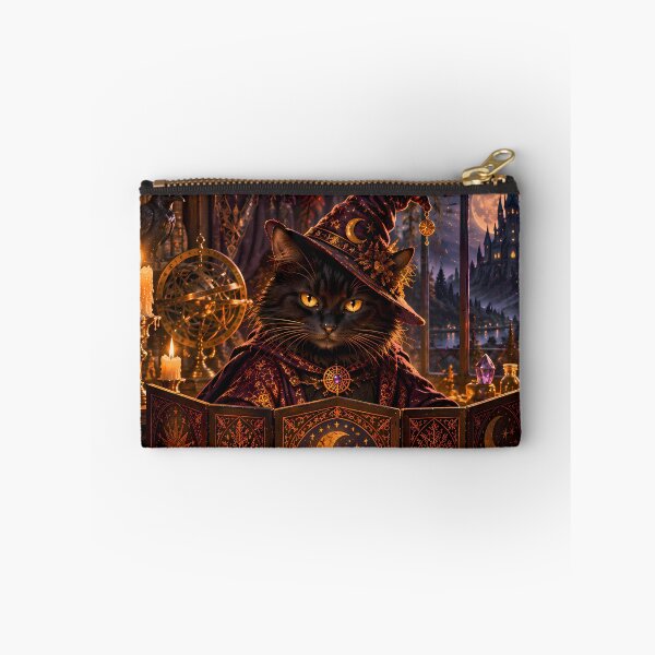 Item preview, Black Cat Dungeon Master Fantasy Art designed and sold by Mama Leenah.