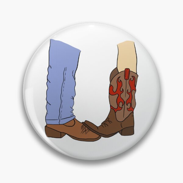 Item preview, Cowboy Boots Couple – Western Romance Country Illustration designed and sold by Cosmic-Meadows.