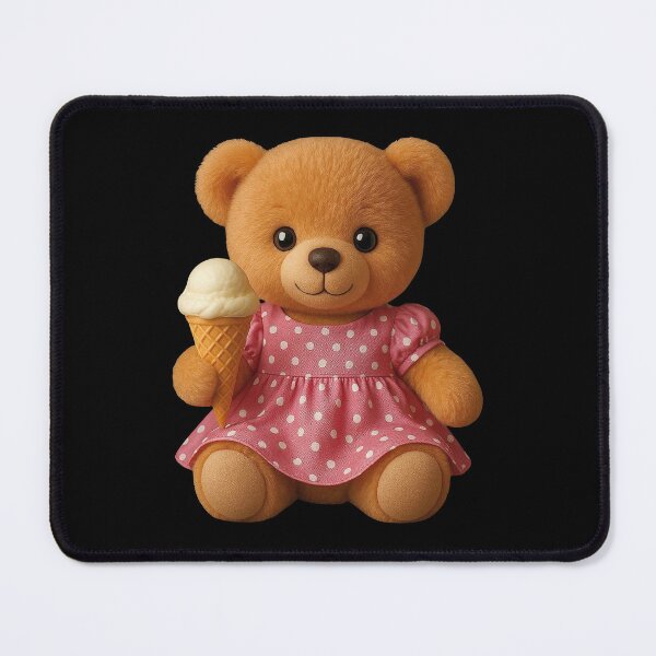 Item preview, Fashionista Teddy Bear Pink Dress Ice Cream 2 Shapes Mania designed and sold by Shapes-Mania.