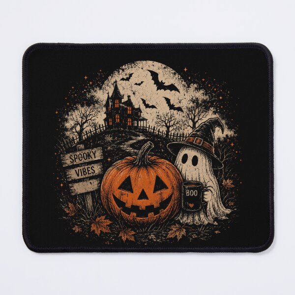 Item preview, Spooky Vibes Haunted Halloween Ghost designed and sold by SoftStyleStudio ⭐⭐⭐.