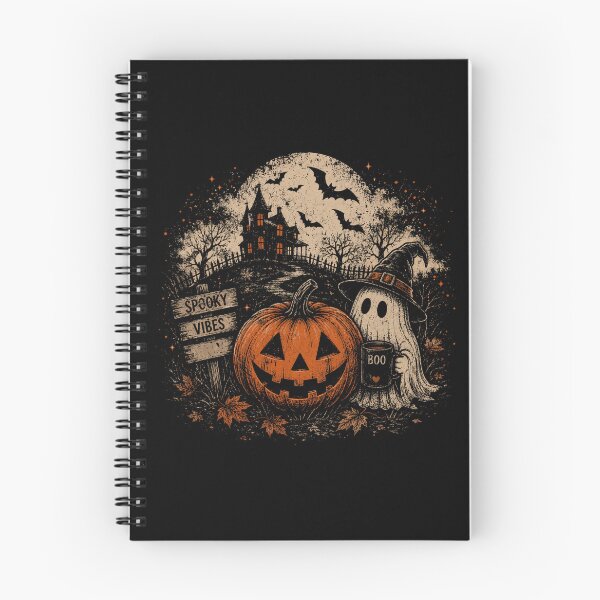 Item preview, Spooky Vibes Haunted Halloween Ghost designed and sold by SoftStyleStudio ⭐⭐⭐.