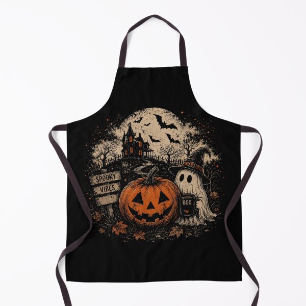Item preview, Spooky Vibes Haunted Halloween Ghost designed and sold by SoftStyleStudio ⭐⭐⭐.