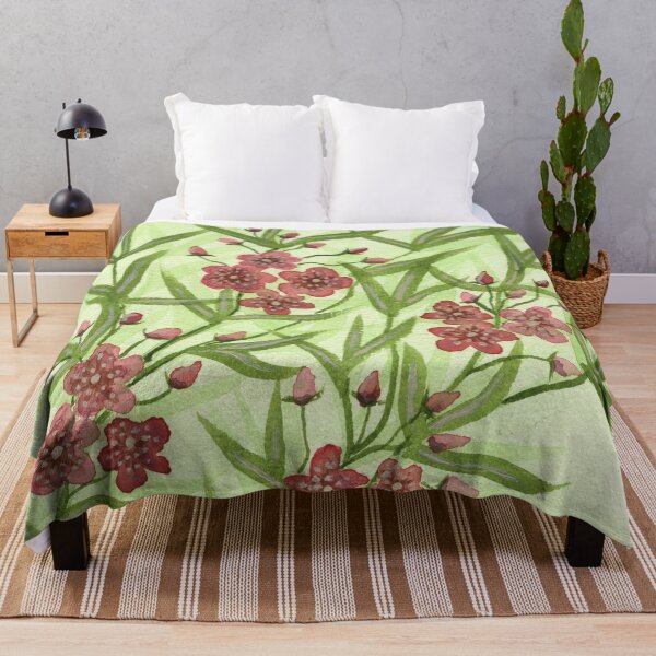 Item preview, Chinoiserie Oleander in Watercolours in Rome after Diane Hill designed and sold by LymphomaLass.