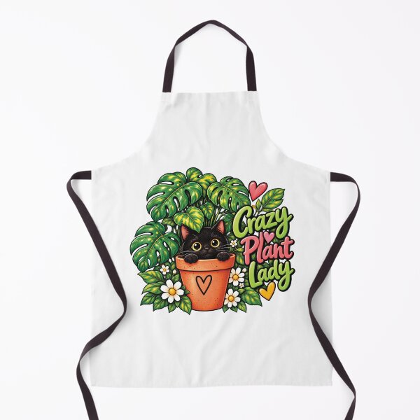 Item preview, Crazy Plant Lady Cute Black Cat and Houseplants designed and sold by Dirrastore.