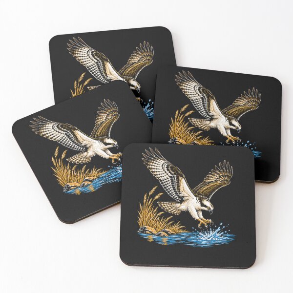 Item preview, Vintage Osprey Eagle Diving Into Water Wildlife designed and sold by Moizento.