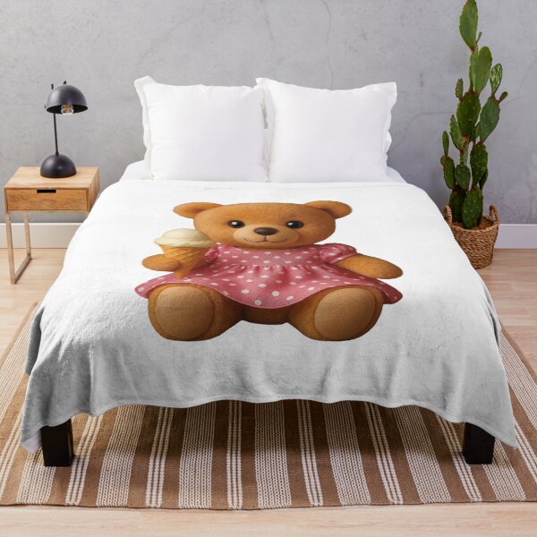 Item preview, Fashionista Teddy Bear Pink Dress Ice Cream Shapes Mania designed and sold by Shapes-Mania.