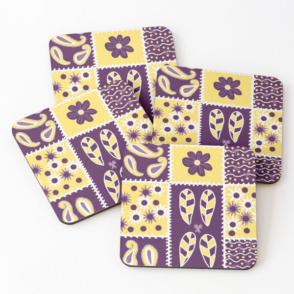 Item preview, Purple and Gold Patchwork designed and sold by RepeatCandy.