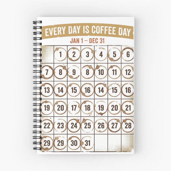 Item preview, Every Day Is Coffee Day Calendar designed and sold by AURA Vibes.