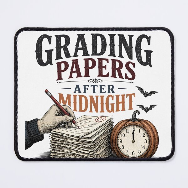 Item preview, Grading Papers After Midnight Spooky Teacher Late Work designed and sold by LiviuGligoros.