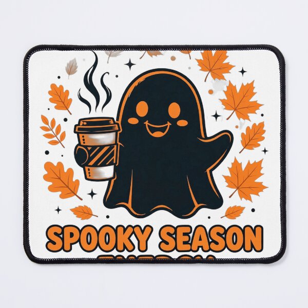 Item preview, Spooky Season Energy Cute Ghost Halloween T-Shirt designed and sold by ApparelOutpost.