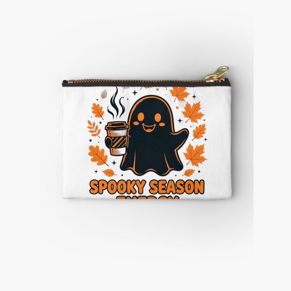 Item preview, Spooky Season Energy Cute Ghost Halloween T-Shirt designed and sold by ApparelOutpost.