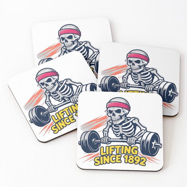 Item preview, Lifting Since 1892 Funny Skeleton Gym Weightlifting T-Shirt designed and sold by ApparelOutpost.