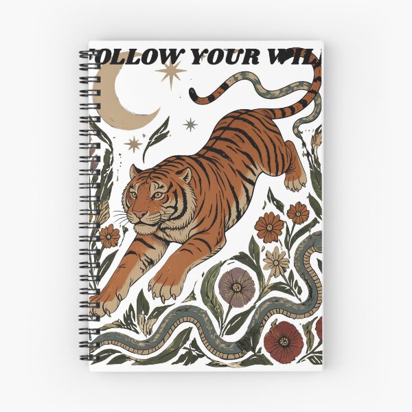 Item preview, Wild Tiger Vintage Folk Art designed and sold by unadeara.