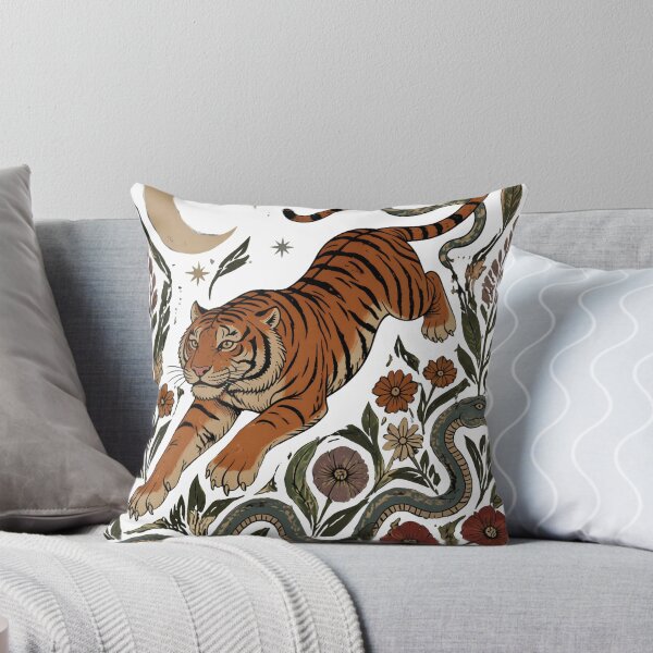 Item preview, Wild Tiger Vintage Folk Art designed and sold by unadeara.
