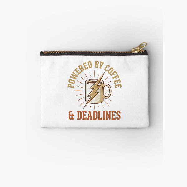 Item preview, Powered by Coffee and Deadlines designed and sold by AURA Vibes.
