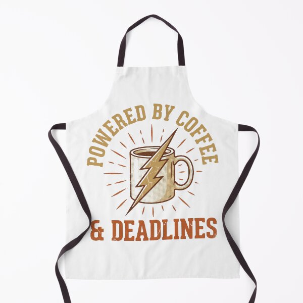 Item preview, Powered by Coffee and Deadlines designed and sold by AURA Vibes.