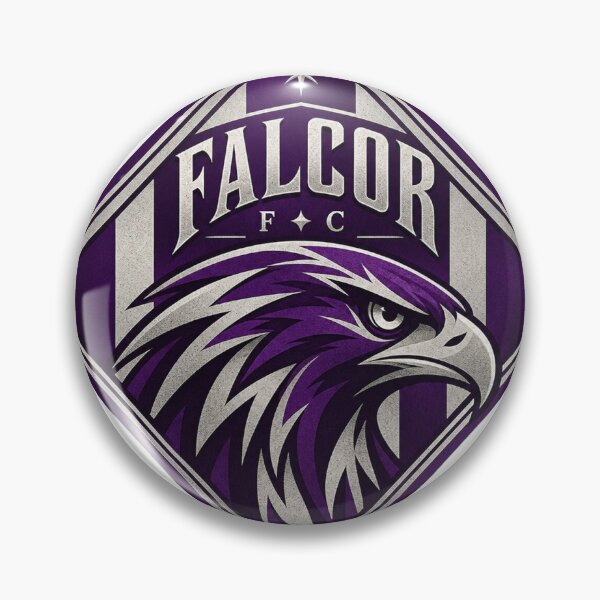 Item preview, Falcor FC Eagle Diamond Badge Purple Silver Crest designed and sold by DriftcoreStudio.