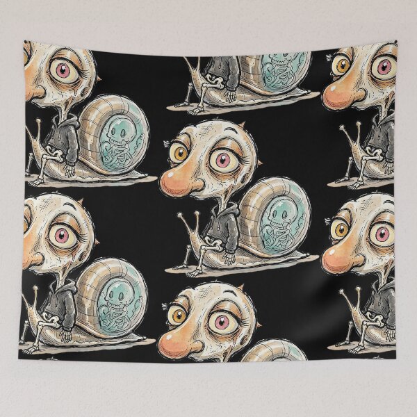 Item preview, Surreal Snail Hoodie Skeleton Pop Art designed and sold by LujziWorld.