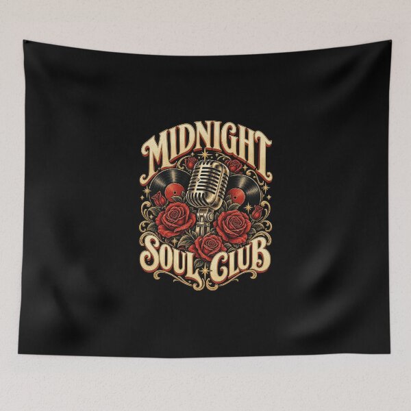 Item preview, Midnight Soul Club Vintage Microphone and Roses designed and sold by reytalanz.