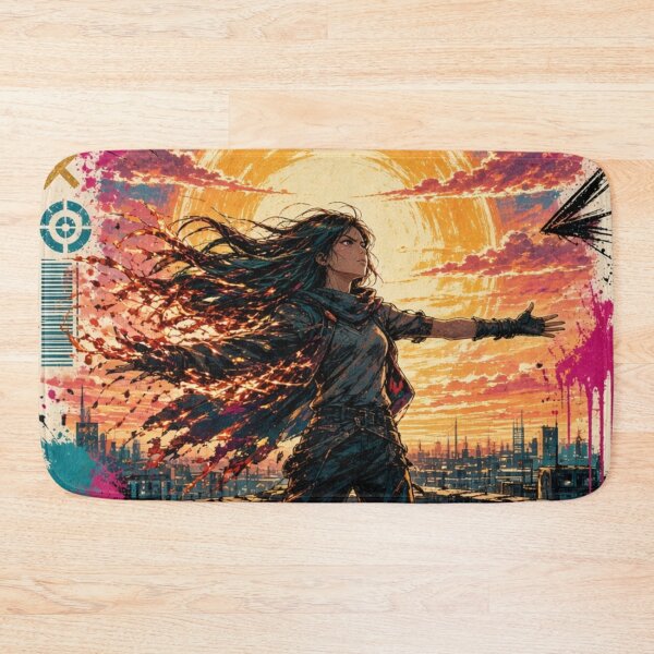Item preview, Anime Street Art - Rise Like Embers - Urban Heroine designed and sold by JonelleTshirts.