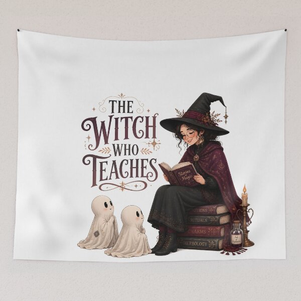 Item preview, The Witch Teaches Magical Spooky Classroom School designed and sold by LiviuGligoros.