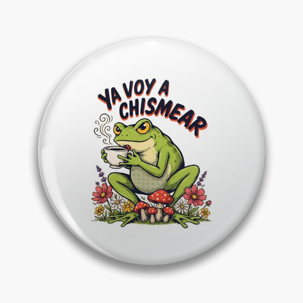 Item preview, Ya Voy a Chismear Spanish Funny Frog Meme Cottagecore designed and sold by Redgiant87x.