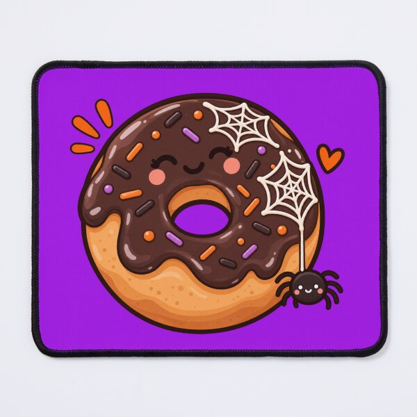 Item preview, Cute Kawaii Halloween Donut with Spider designed and sold by pincelycolores.