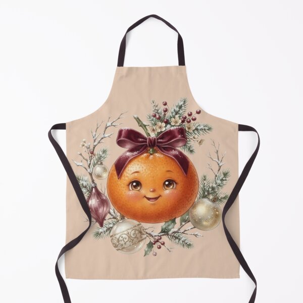 Item preview, Christmas Mandarin – Elegant Festive Citrus Character designed and sold by ImageryLoom.