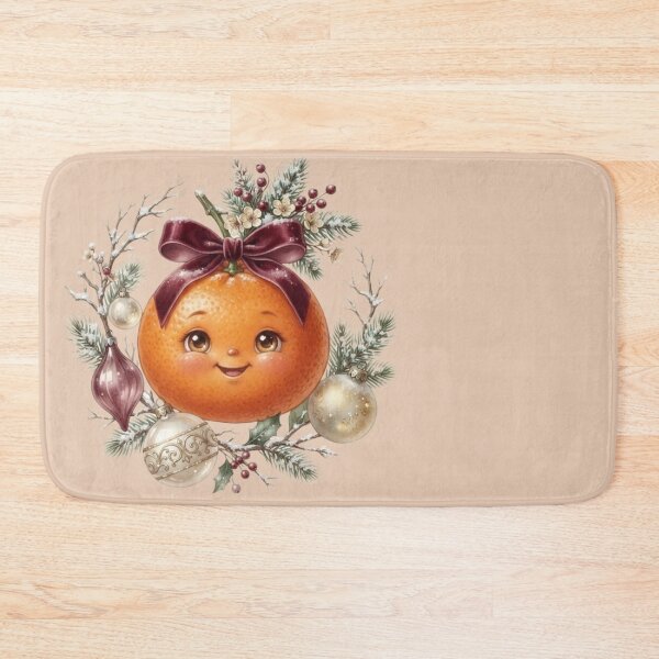 Item preview, Christmas Mandarin – Elegant Festive Citrus Character designed and sold by ImageryLoom.