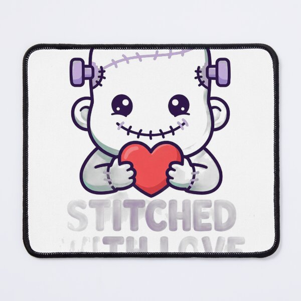 Item preview, Stitched With Love Cute Frankenstein Halloween T-Shirt designed and sold by ApparelOutpost.
