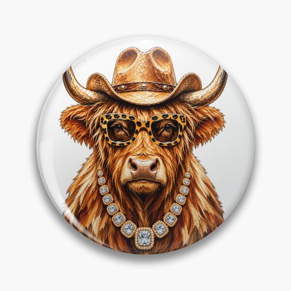 Item preview, Glam Highland Cow Western Cowgirl Leopard Glasses Rhinestone Jewelry designed and sold by 76Valeria.