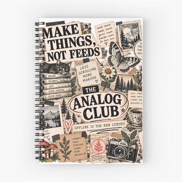 Item preview, Vintage Analog Club Zine Collage designed and sold by MysticCanvasAi.