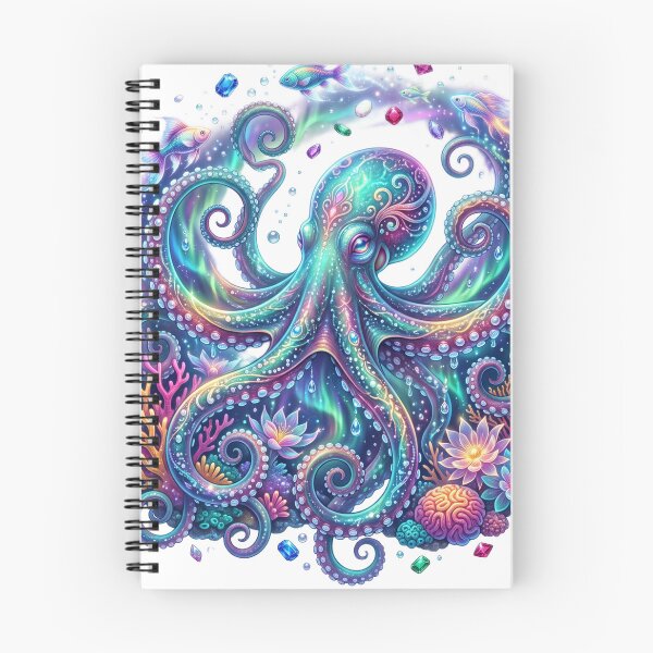 Item preview, Octopus with aurora lights designed and sold by kidoramagic.